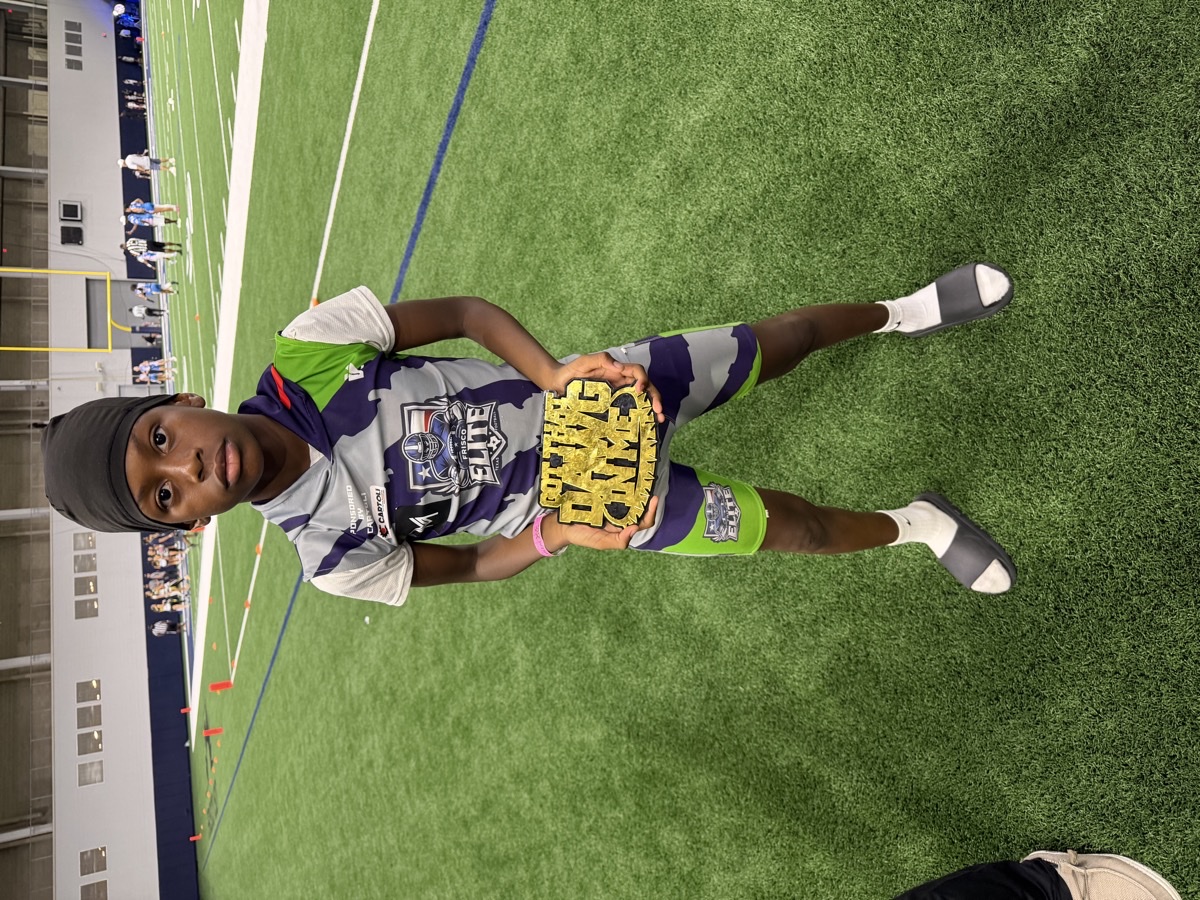 Frisco Elite athlete with the Got That Dawg In Me championship belt