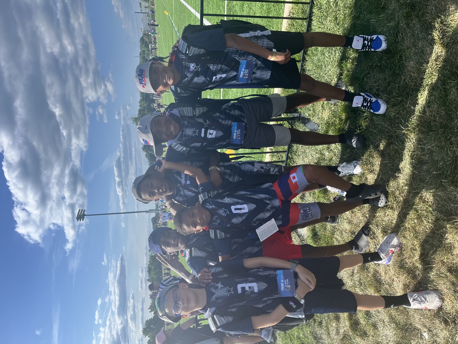 Frisco Elite players on the practice field at the NFL FLAG Championships